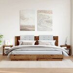 vidaXL Tables de chevet 2 Pièces vieux bois 40x30x40 cm bois d'ingénierie