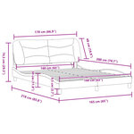 vidaXL Cadre de lit avec LED sans matelas marron 160x200 cm