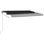 vidaXL Auvent manuel rétractable avec LED 400x300 cm Anthracite