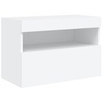 vidaXL Ensemble de meubles TV muraux 7 Pièces avec lumières LED blanc