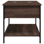vidaXL Table basse chêne marron 100x50x50cm bois d'ingénierie et métal
