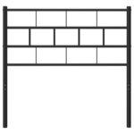 vidaXL Tête de lit de remplacement métal noir 75 cm