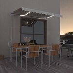 vidaXL Store banne électrique avec LED et capteur 3 5 x 2 5 m Crème