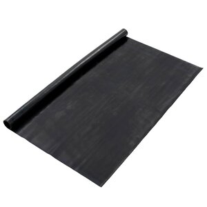 vidaXL Tapis de sol Noir 1 2 x 5 m Caoutchouc