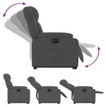 vidaXL Fauteuil inclinable électrique gris foncé tissu