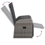 vidaXL Ensemble de salle à manger de jardin de 5 pièces avec coussins Gris Poly Rattan Acacia