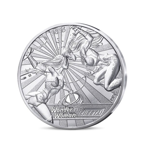 DC COMICS - Monnaie de 10€ Argent WONDER WOMAN ET CHEETAH