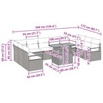 vidaXL Ensemble de salle à manger pour jardin 11 Pièces Gris et marine