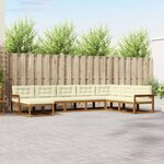 vidaXL Ensemble de canapés d'extérieur 8 pc Naturel et Crème