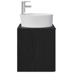 vidaXL Vanité de lavabo mural Chêne noir 49 5 x 44 5 x 65 cm