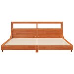 vidaXL Cadre de lit sans matelas cire marron 200x200cm bois pin massif