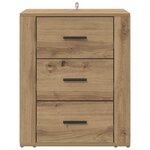 vidaXL Cabinet de chevet avec tiroir Chêne artisanal 35 x 50 x 60 cm