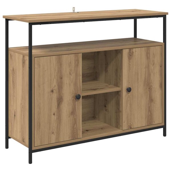vidaXL Buffet Chêne artisanal 100 x 35 x 80 cm Bois d'ingénierie