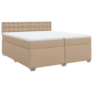 vidaXL Sommier à lattes de lit avec matelas Cappuccino 200x200 cm