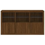 vidaXL Buffet avec lumières LED chêne marron 181 5x37x100 cm