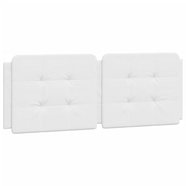 vidaXL Coussin de tête de lit blanc 140 cm similicuir
