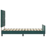vidaXL Cadre de lit avec tête de lit Vert foncé 90 x 190 cm Velours