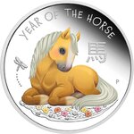 Pièce de monnaie en Argent 50 Cents g 15.57 (1/2 oz) Millésime 2026 BABY HORSE