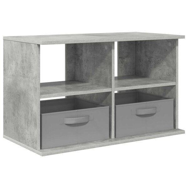 vidaXL Support de télévision avec tiroir Gris béton 79 x 40 x 48 cm