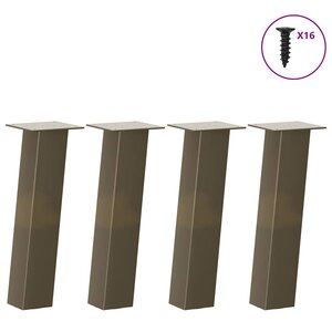 vidaXL Pieds de table basse 4 pièces Acier naturel 42 cm Acier