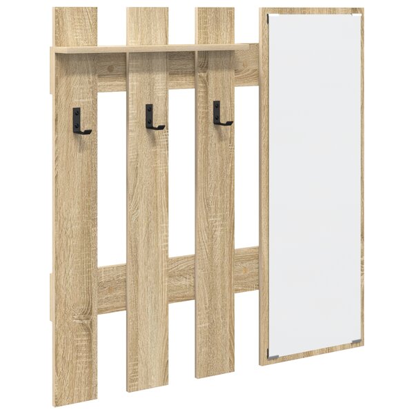 vidaXL Porte-manteau mural Chêne Sonoma 100 x 10 x 100 cm