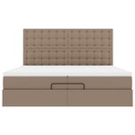 VidaXL Cadre de lit ottoman et matelas cappuccino 200x200cm similicuir