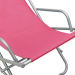 vidaXL Chaises à bascule lot de 2 Acier Rose