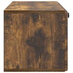 vidaXL Meuble TV mural 98 x 31 x 30 cm Chêne fumé Bois d'ingénierie