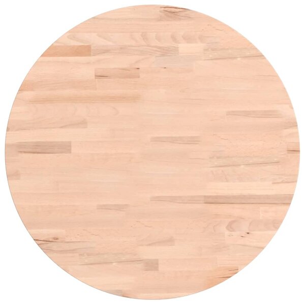 vidaXL Dessus de table Ø50x1 5 cm rond bois massif de hêtre
