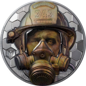 Monnaie FIREFIGHTER Real Heroes 1 Kg Kilo Argent 100$ Cook Islands 2021 (PRÉCOMMANDE)