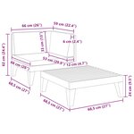 vidaXL Salon de jardin 2 Pièces avec coussins Bois d'acacia solide