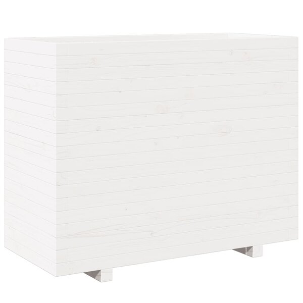 vidaXL Jardinière blanc 90x40x72 5 cm bois de pin massif