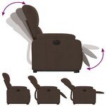 vidaXL Fauteuil inclinable électrique marron tissu microfibre