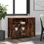 vidaXL Buffet chêne fumé 100x35x75 cm bois d'ingénierie