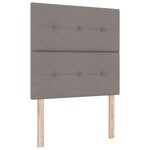 vidaXL Lit à ressort avec matelas et banc taupe 100x200 cm Tissu