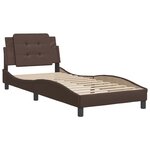 vidaXL Cadre de lit sans matelas Zadar marron 100x200 cm similicuir