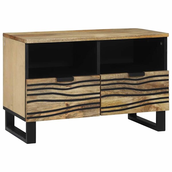 vidaXL Cabinet TV Marron 70 x 33 x 46 cm bois de manguier massif
