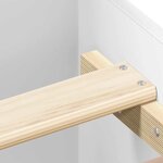 vidaXL Cadre de lit sans matelas blanc 100x200 cm bois d'ingénierie