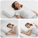 vidaXL Coussin de sommeil Uni Blanc 74 x 39 x 13 cm