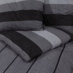 vidaXL Ensemble de housse de couette gris foncé 260x220 cm Coton