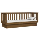 vidaXL Lit de jour Marron miel 90x190 cm Bois de pin massif