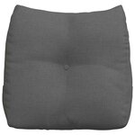 vidaXL Coussin de Dos Gris foncé 45 x 24 x 50 cm tissu