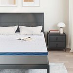 vidaXL Surmatelas Blanc 140 x 200 cm Tissu jacquard