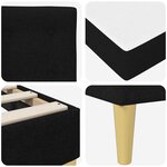 vidaXL Cadre de lit avec matelas Noir 200 x 200 cm Tissu