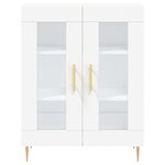 vidaXL Buffet haut Blanc 69 5x34x180 cm Bois d'ingénierie
