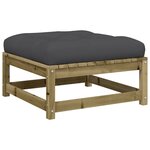 vidaXL Salon de jardin 6 Pièces avec coussins bois de pin imprégné