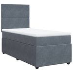 vidaXL Sommier à lattes de lit et matelas Gris foncé 80x200 cm Velours