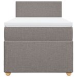 vidaXL Sommier à lattes de lit avec matelas Taupe 90x190 cm Tissu
