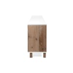 Enfilade -  Blanc - Scandinave - 3 portes - MENORCA - L 200 x P 35 x H 64,5 cm