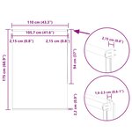 vidaXL Store enrouleur occultant café 110x175cm largeur du tissu